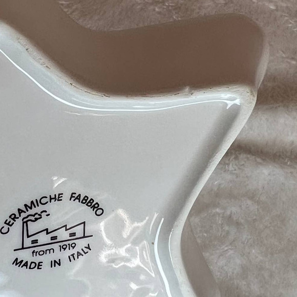 Merry Christmas Shooting Star Tray Ceramiche Fabbro Made in Italy - Picture 6 of 6